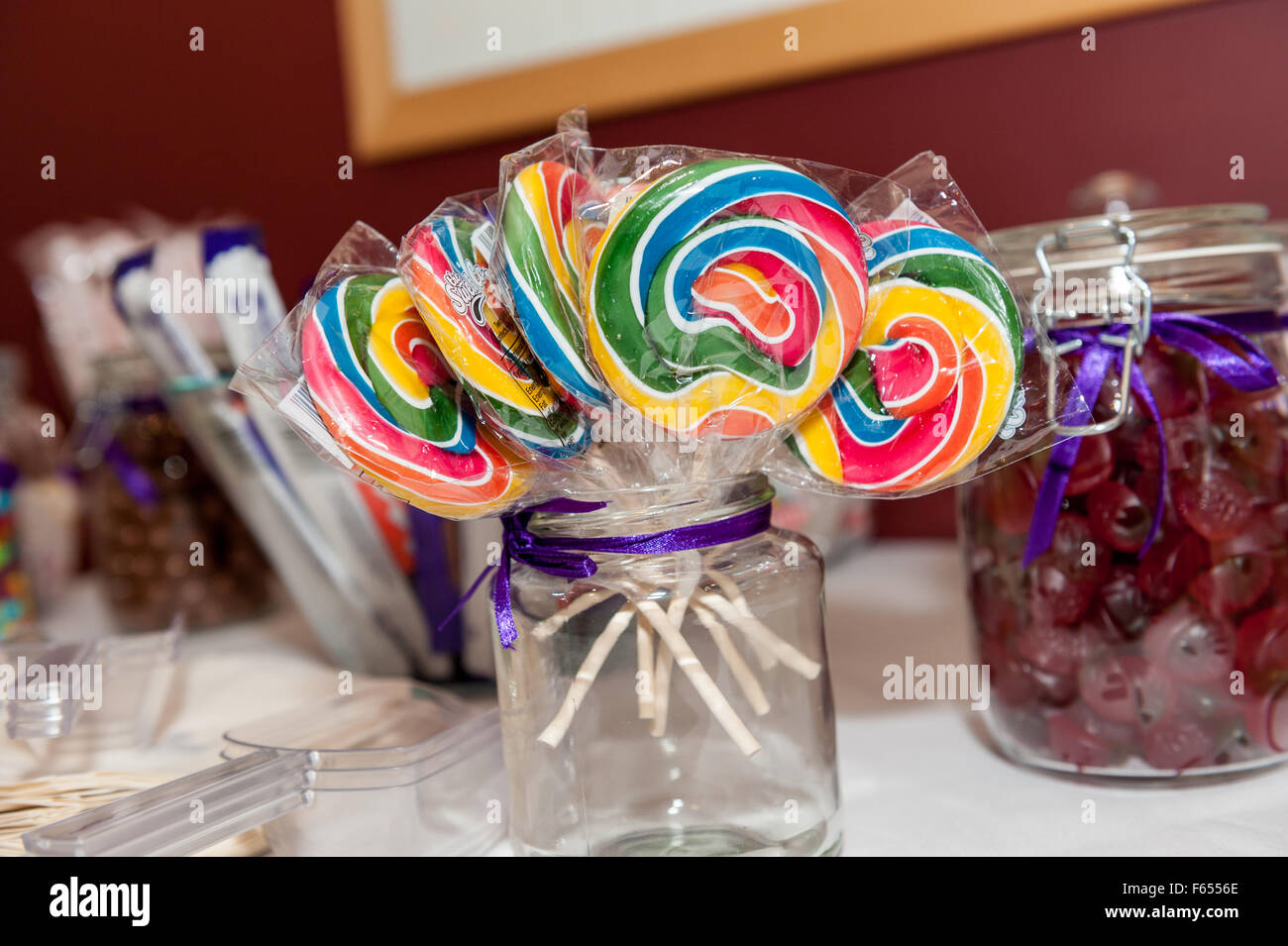 Bonbons Lutscher Stockfoto