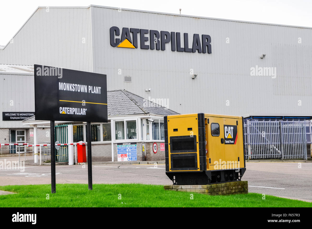 Nordirland. 12. November 2015. Caterpillar-Fabrik in Monkstown, Newtownabbey, ehemals FG Wilson, verkünden den Verlust von 100 Arbeitsplätzen an drei Standorten in Nordirland. Bildnachweis: Stephen Barnes/Alamy Live-Nachrichten Stockfoto