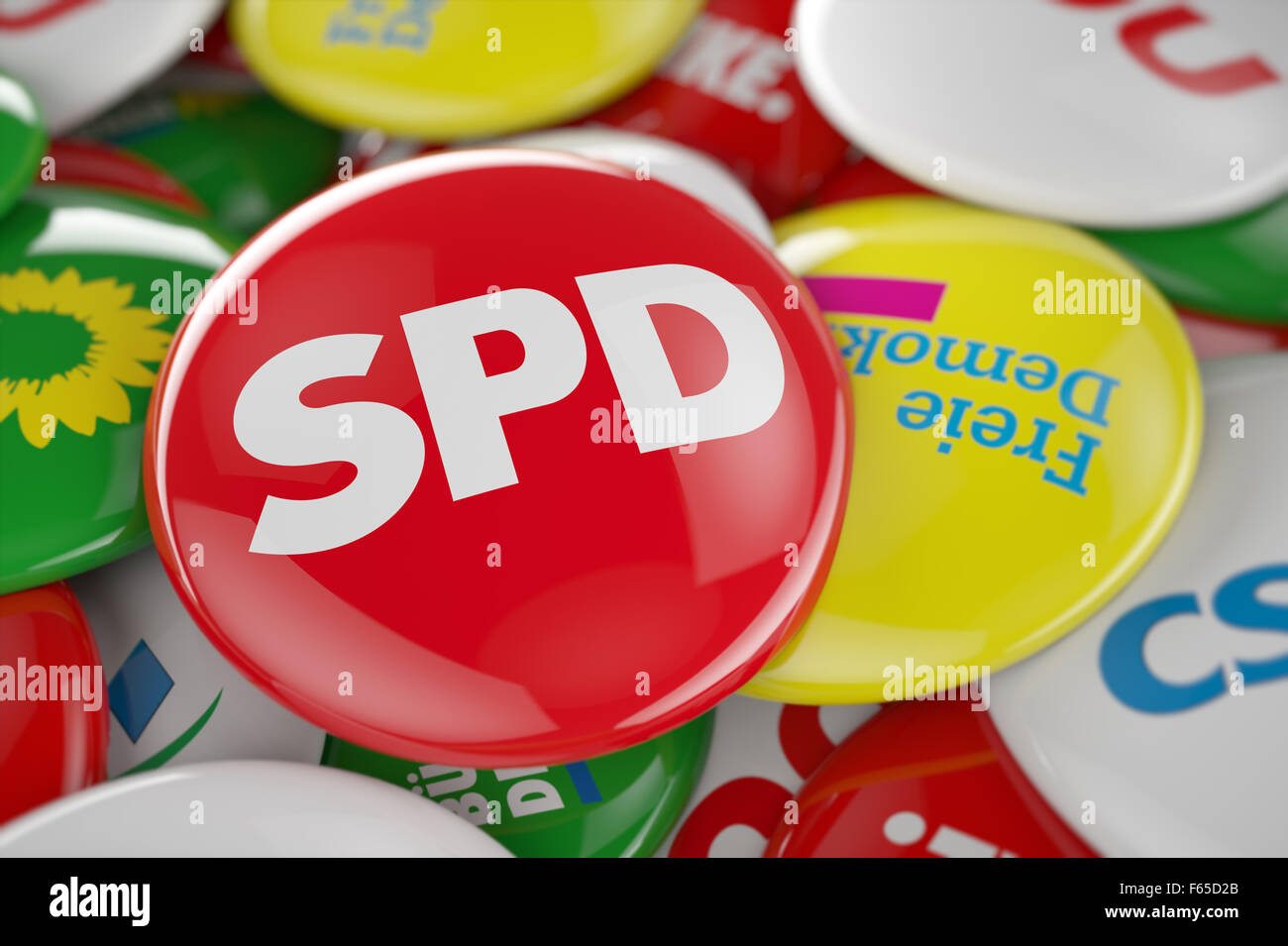 Deutsche politische Partei SPD-Taste Stockfoto