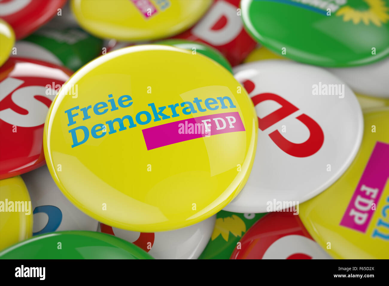 Deutsche politische Partei FDP-Taste Stockfoto
