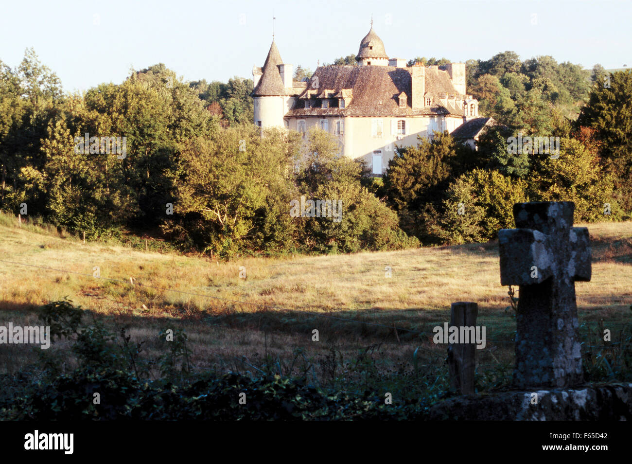 Schloss von la Mothe in Calvinet, Auvergne, Frankreich Stockfoto