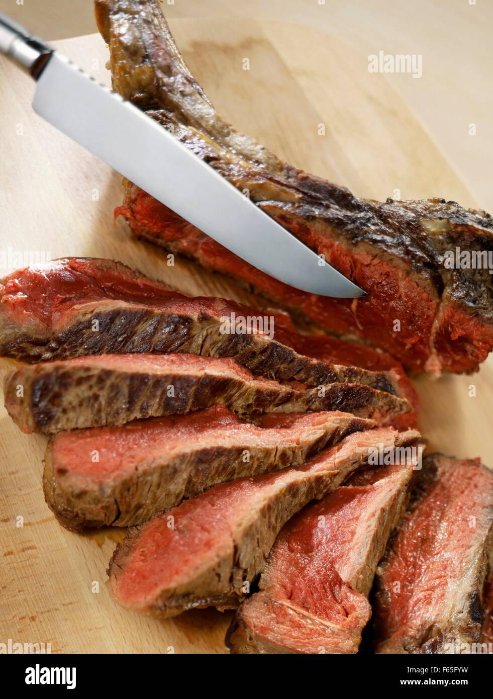 Rippe vom Rind Stockfoto