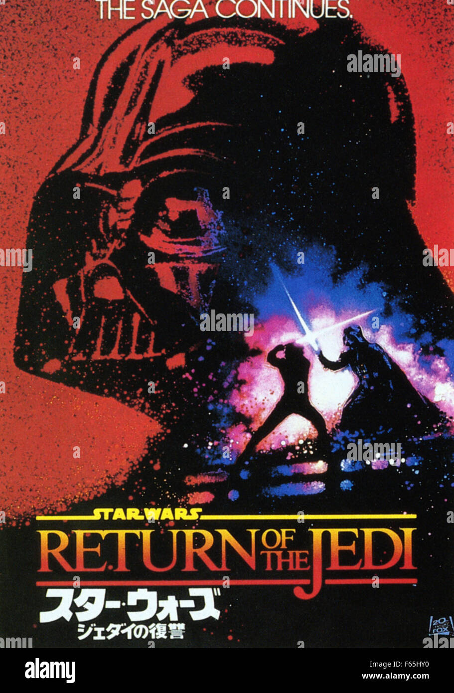 Star Wars: Episode VI, die Rückkehr der Jedi-Jahr: 1983 USA Regie: Richard Marquand Filmplakat (Jap) Stockfoto