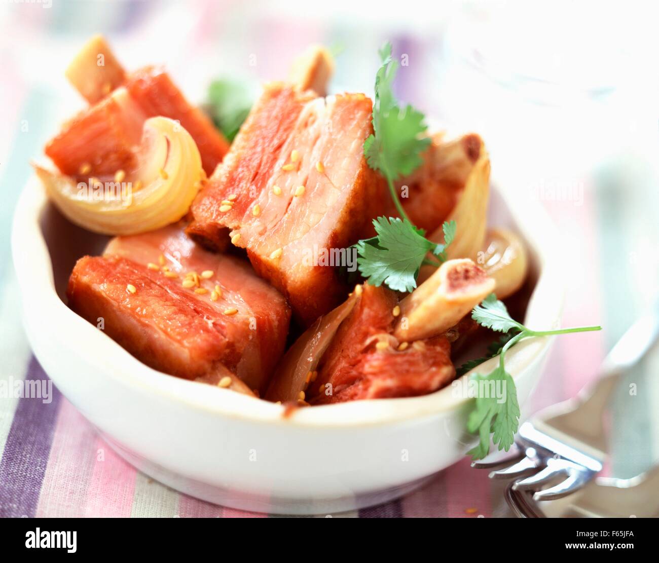 Schweinefleisch Spareribs Stockfoto