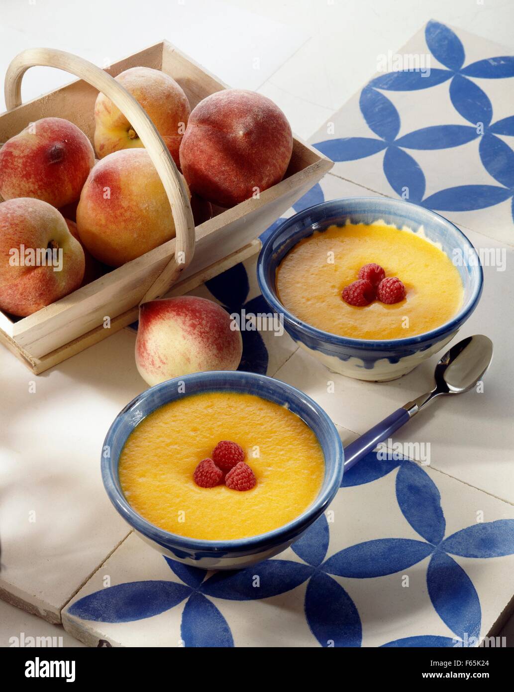 Pfirsich-mousse Stockfoto