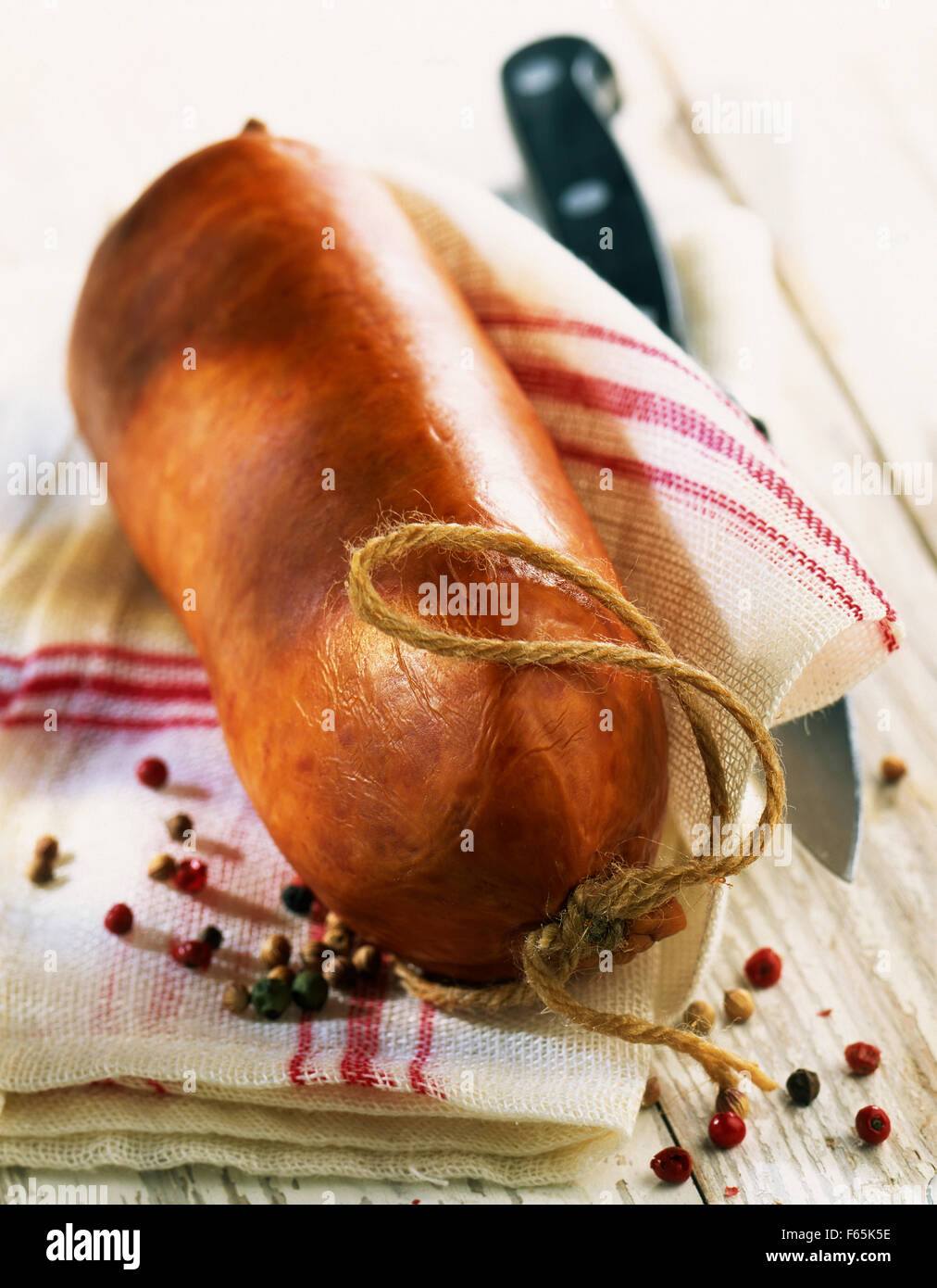 Morteau Wurst Stockfoto