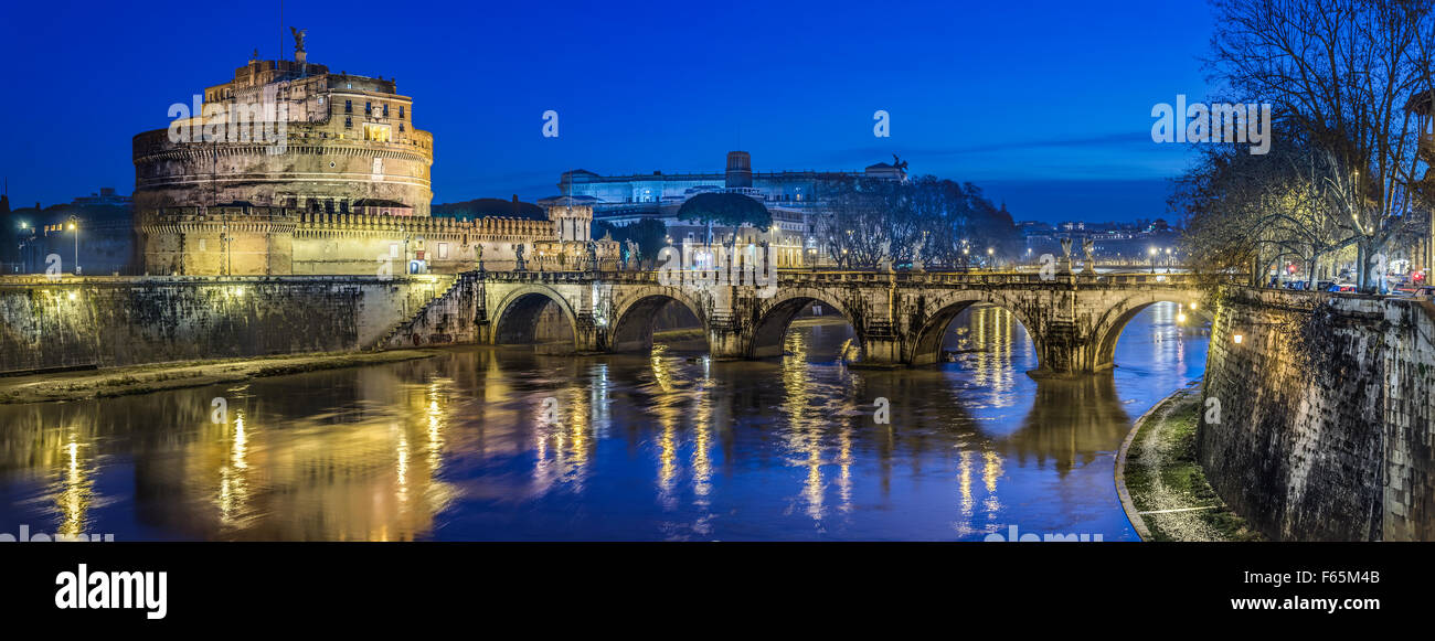 Ponte Sant Angelo, Vatikan, Rom, Italien Stockfoto