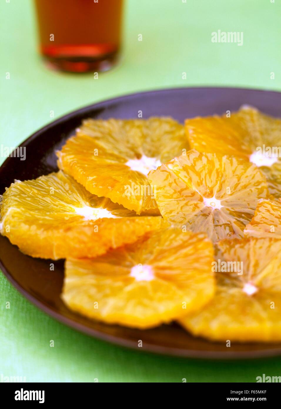 In Scheiben geschnittenen frische Orangen Stockfoto