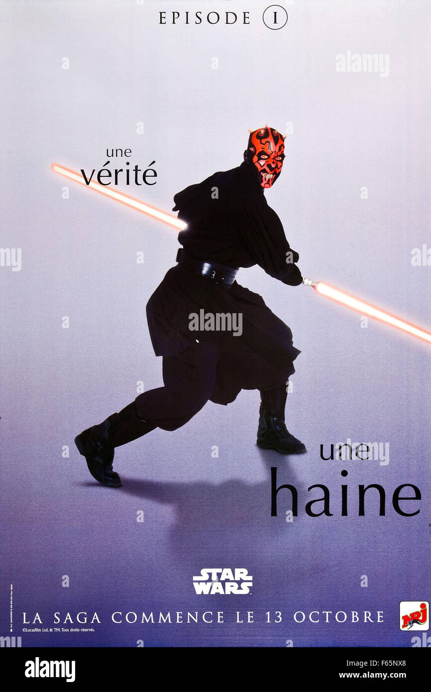 Star Wars: Episode I - The Phantom Menace Year: 1999 USA Regie: George Lucas Ray Park Filmplakat (Fr) Stockfoto