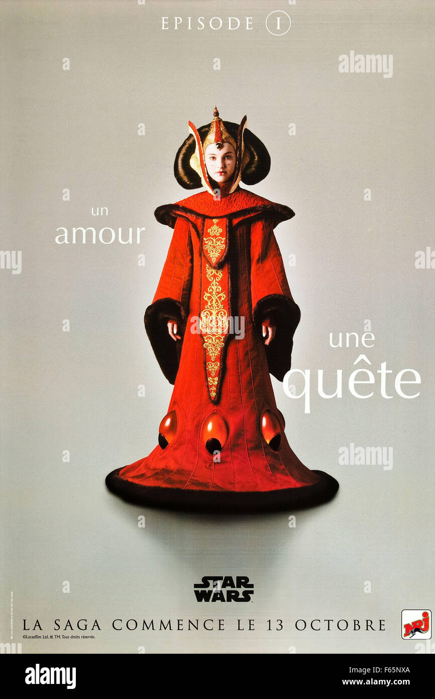 Star Wars: Episode I - The Phantom Menace Year: 1999 USA Regie: George Lucas Natalie Portman Movie Poster (Fr) Stockfoto