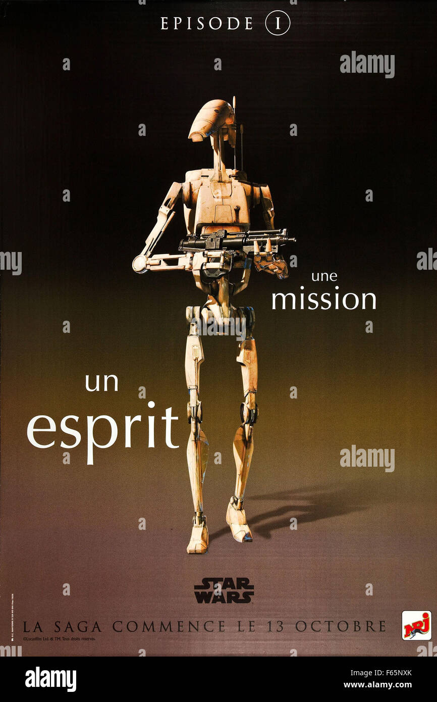 Star Wars: Episode I - The Phantom Menace Year: 1999 USA Regie: George Lucas, Filmplakat (Fr) Stockfoto