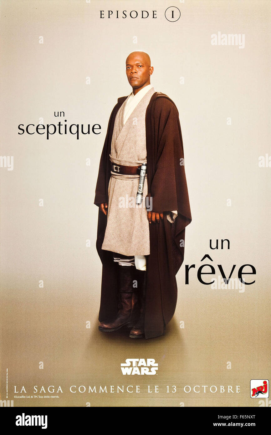 Star Wars: Episode I - The Phantom Menace Year: 1999 USA Regie: George Lucas Samuel L. Jackson Movie Poster (Fr) Stockfoto