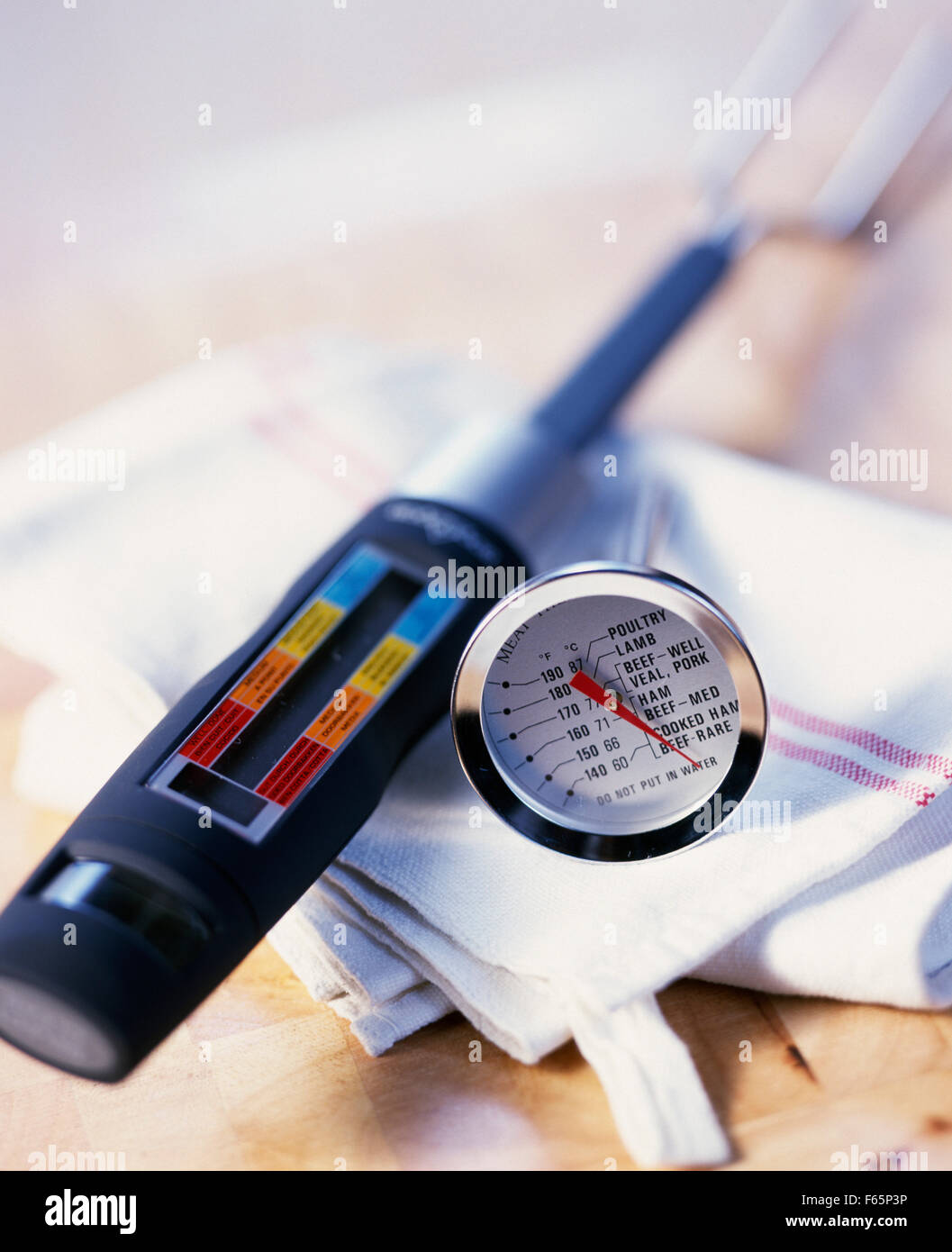 Fleisch-thermometer Stockfoto