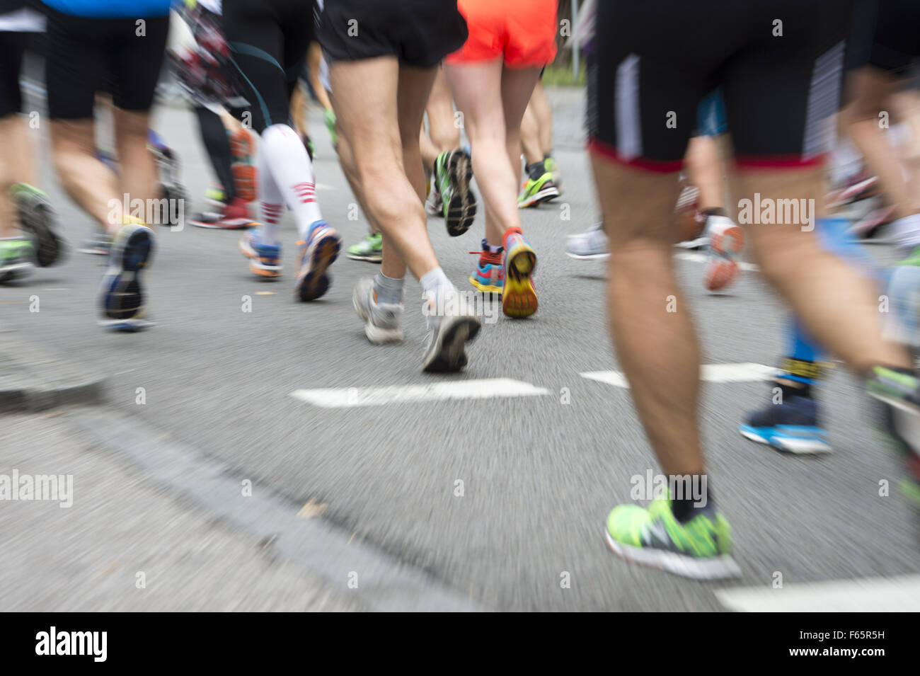 München Marathon 2015 Mitwirkende: Freizeitsportler wo: München, Bayern, Deutschland bei: 11. Oktober 2015 Stockfoto