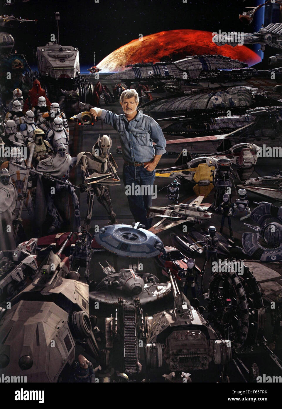 Star Wars: Episode 3 - die Rache der Sith-Jahr: 2005 USA Regie: George Lucas George Lucas Shooting Bild Stockfoto