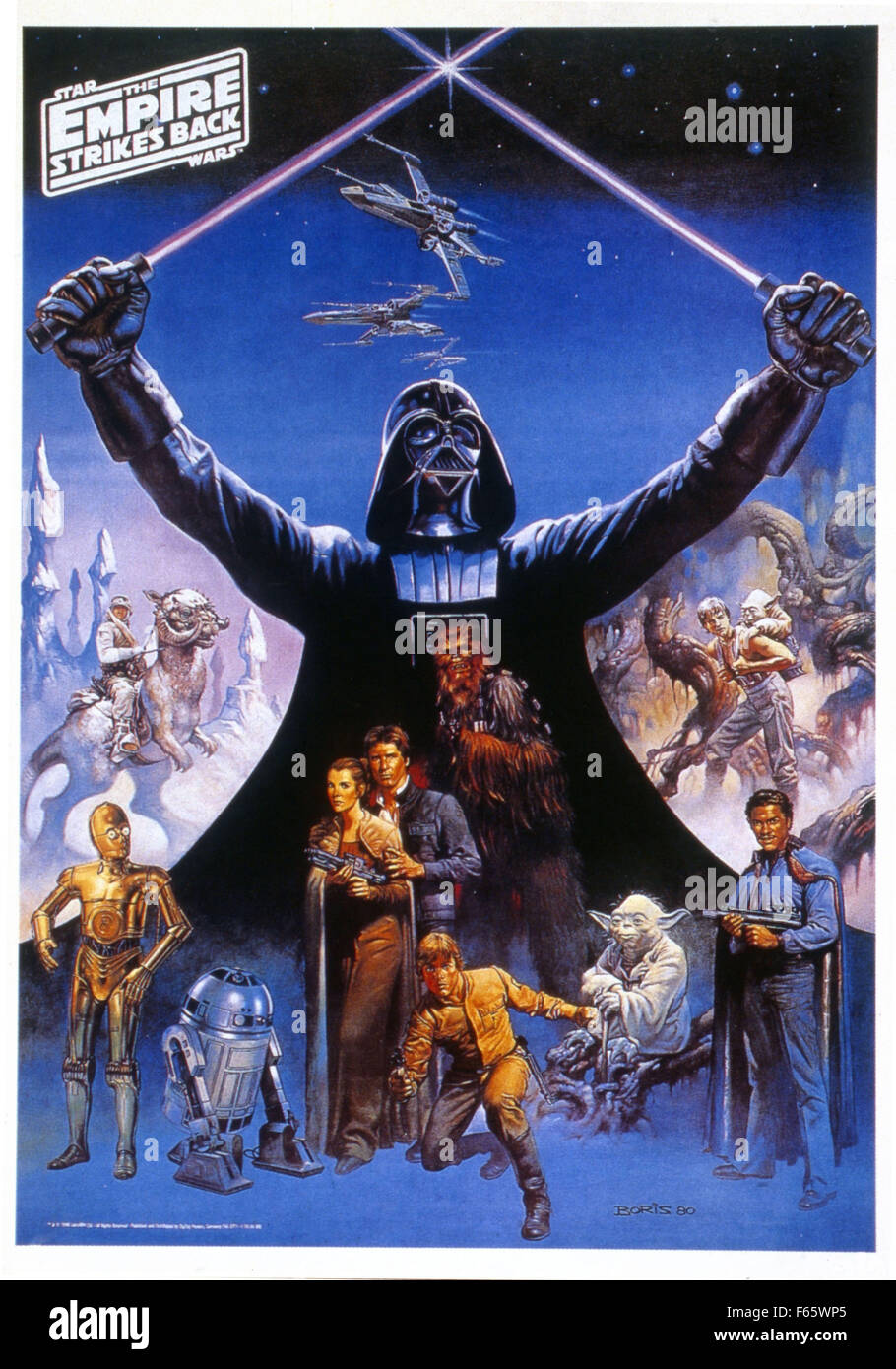 Star Wars: Episode V - das Imperium schlägt zurück Jahr: 1980 USA Regie: Irvin Kershner Filmplakat (USA) Stockfoto