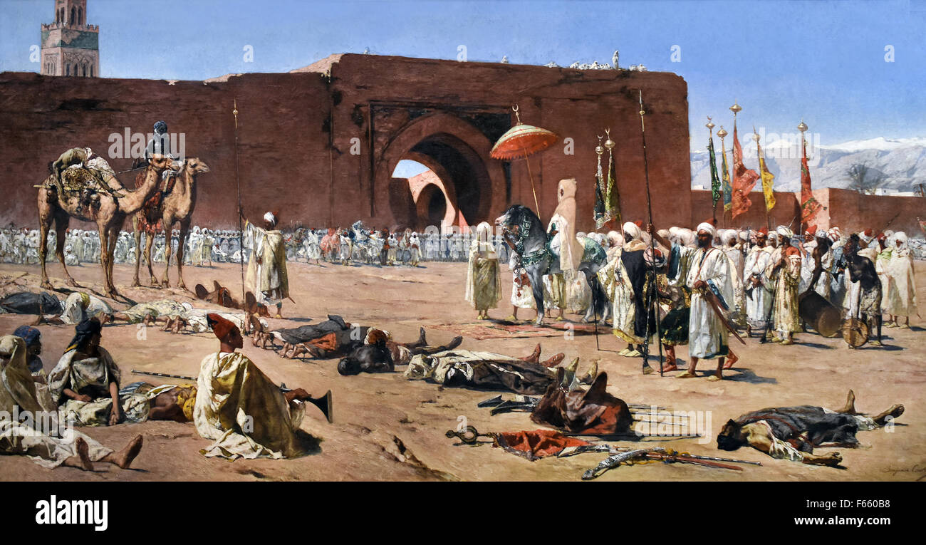 Les Derniers Rebelles, Scène d ' Histoire Marocaine - die letzten Rebellen, marokkanische Geschichte Szene 1880 Benjamin-Constant 1845 - 1902 Frankreich Französisch Stockfoto