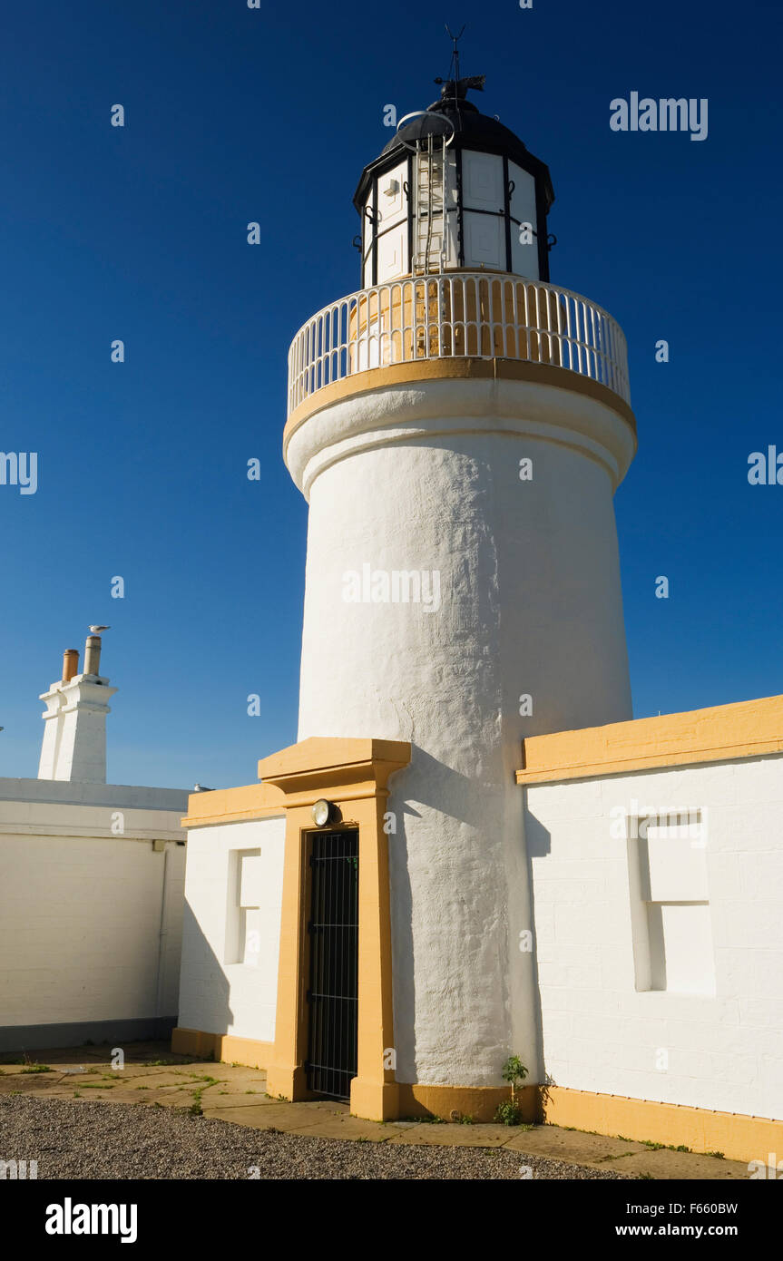 Cromarty Leuchtturm im Dorf Cromarty auf der Black Isle, Ross-Shire, Schottland. Stockfoto