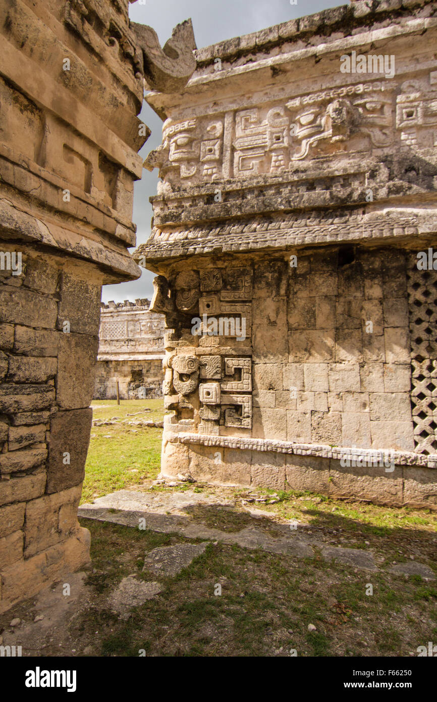Maya-Ruinen von Chichen Itza, Tinum Gemeinde, Bundesstaates Yucatán, Mexiko. Stockfoto