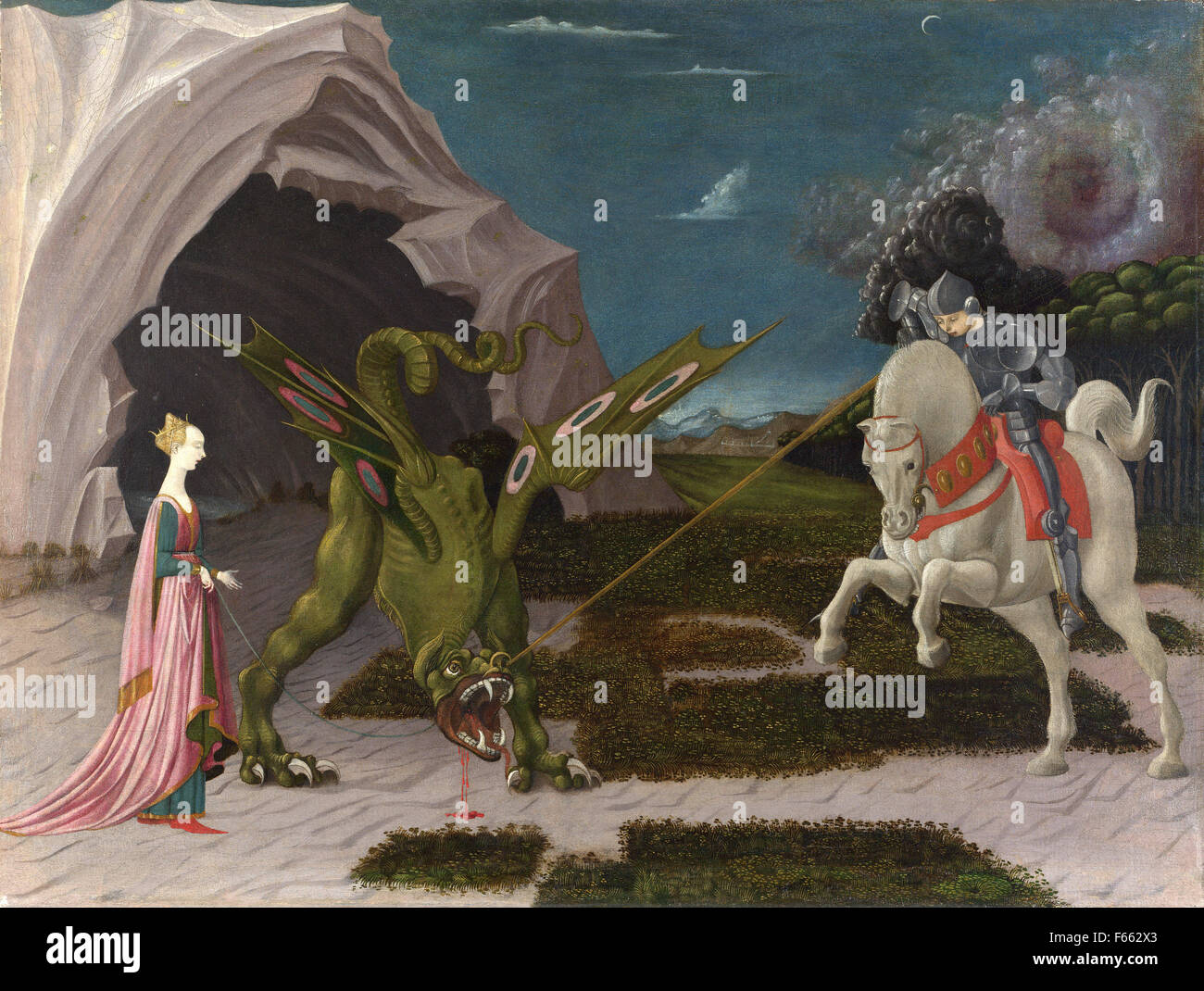 Paolo Uccello - Saint George und der Drache Stockfoto