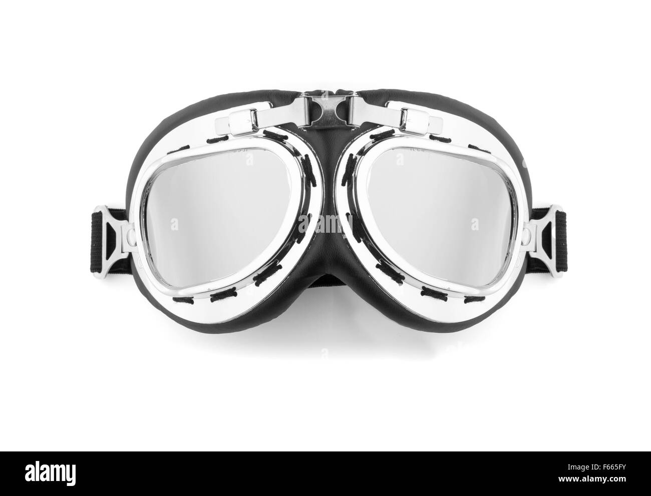 Piloten Brille isoliert auf weißem Hintergrund Stockfoto