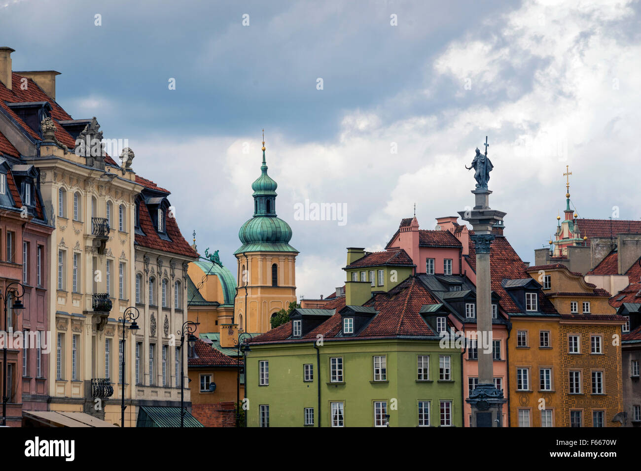 malerische Aussicht auf die Altstadt von Warschau Stockfoto