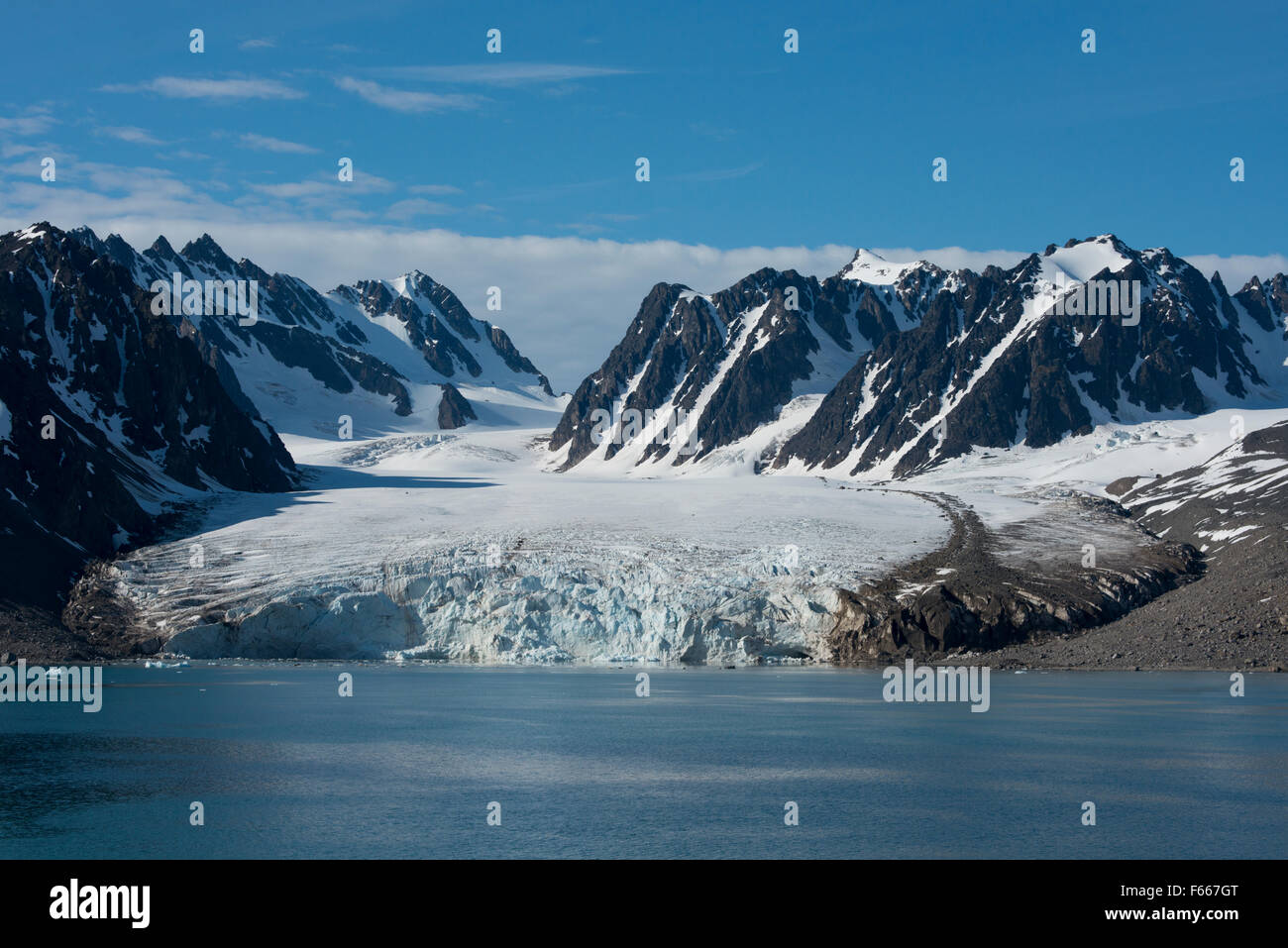 Norwegen, Barents-See, Svalbard, Spitzbergen, Nordwest Spitzbergen-Nationalpark. Liefdefjord (79 ° 31'57 ' N - 12 ° 24'36 ' E). Stockfoto