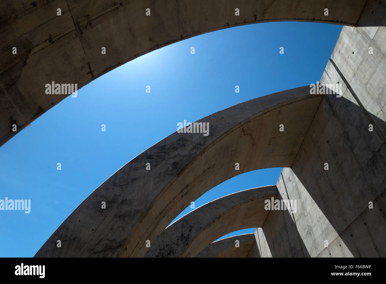 der Wellenbrecher Wand in den Hafen von Puerto de Tazacorte, La Palma, ESP, Spanien Stockfoto