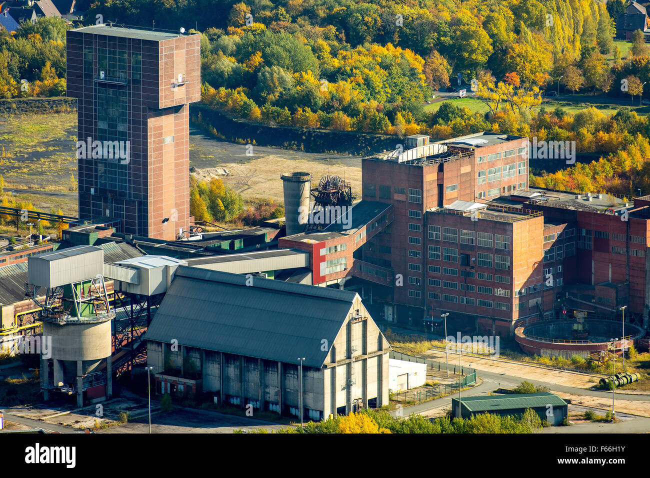 ehemaligen Zeche Heinrich-Robert Pelkum, ehemalige mine, Herringen, Hamm, Ruhr Area, North Rhine-Westphalia, Germany, Stockfoto