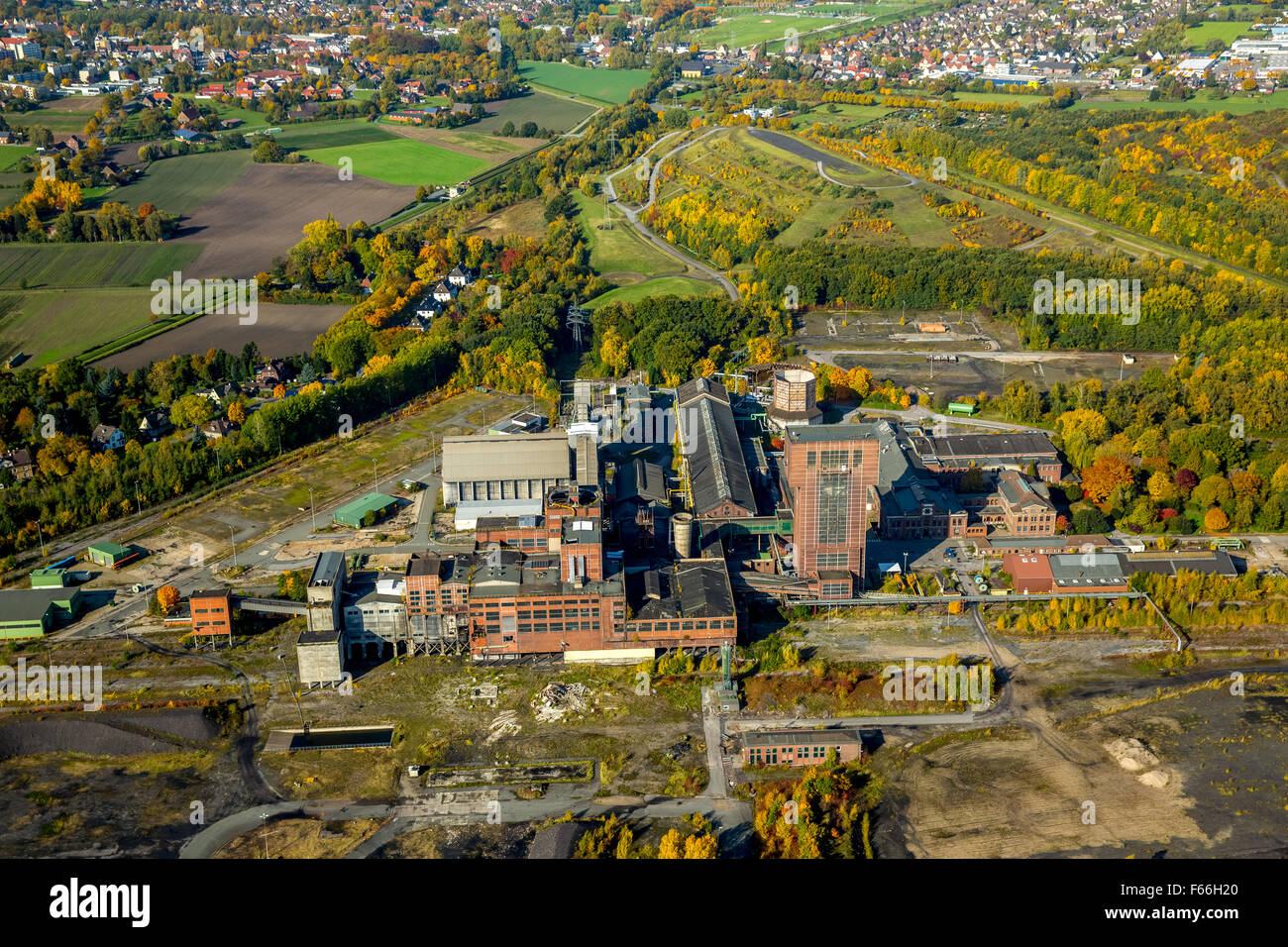 ehemaligen Zeche Heinrich-Robert Pelkum, ehemalige mine, Herringen, Hamm, Ruhr Area, North Rhine-Westphalia, Germany, Stockfoto
