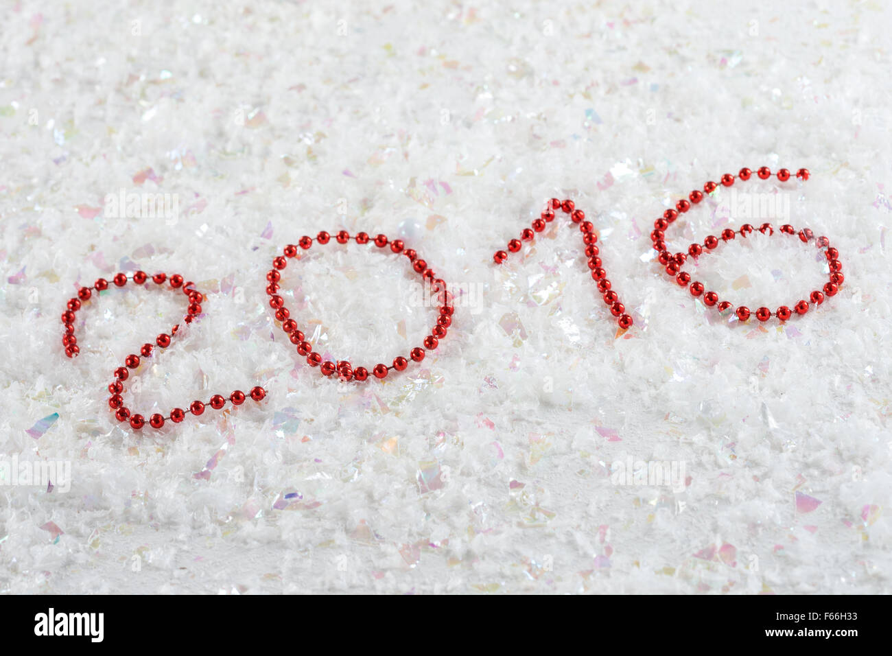 Neujahr-Anzahl in Perlen. Stockfoto