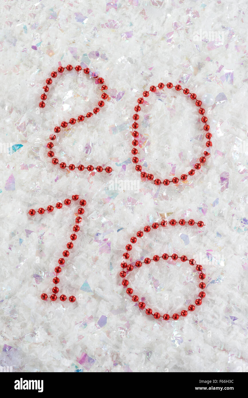 Neujahr-Anzahl in Perlen. Stockfoto