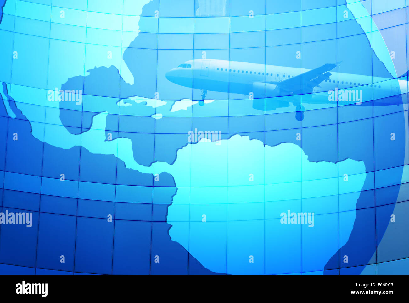 Hintergrund blau internationale Transporte Stockfoto