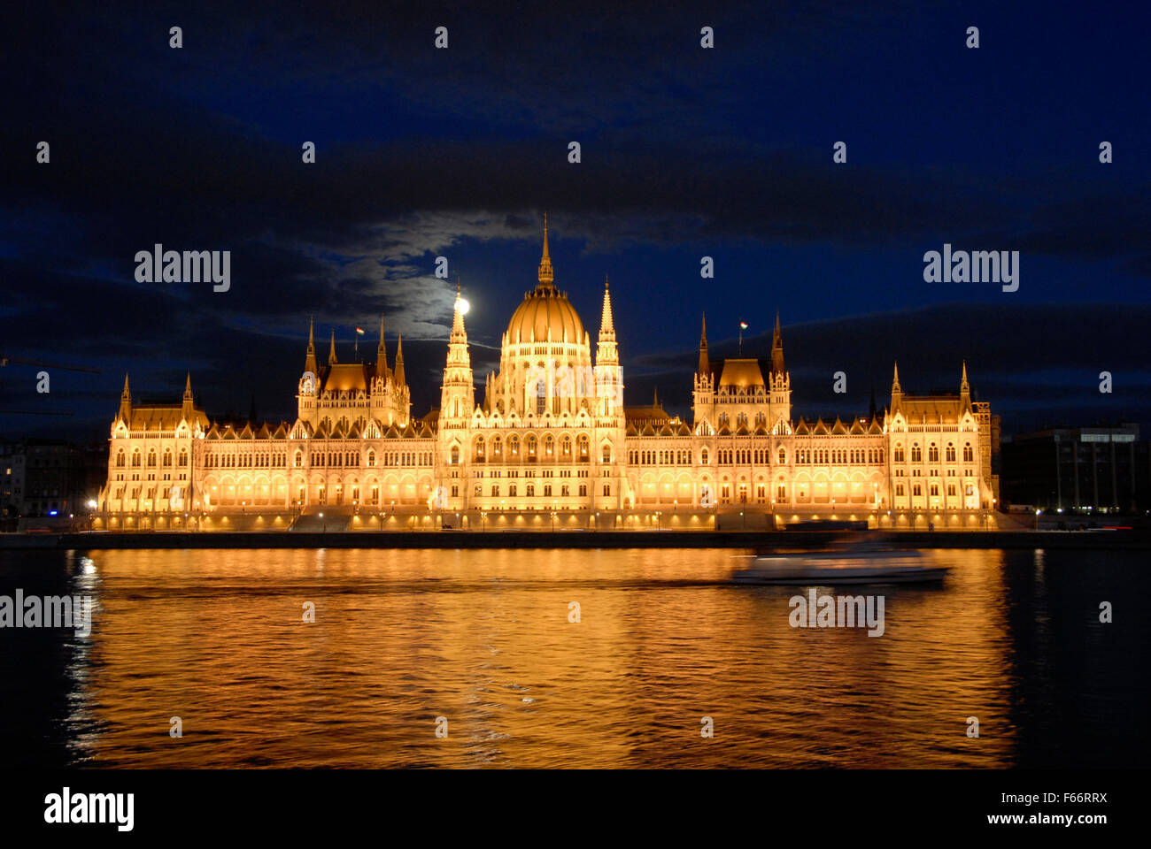 Parlament, Budapest, Ungarn, Nacht Stockfoto