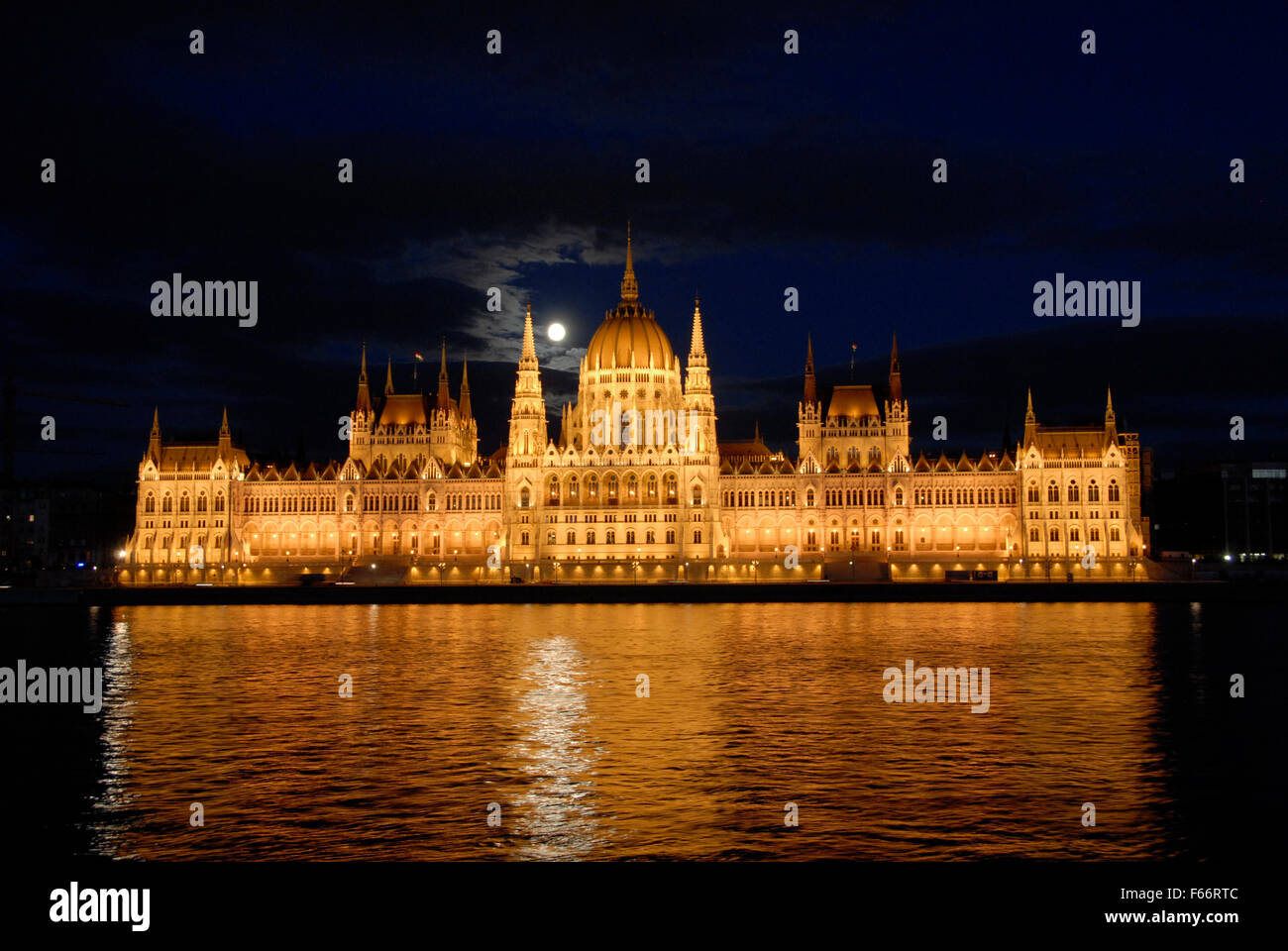 Parlament, Budapest, Ungarn, Nacht Stockfoto