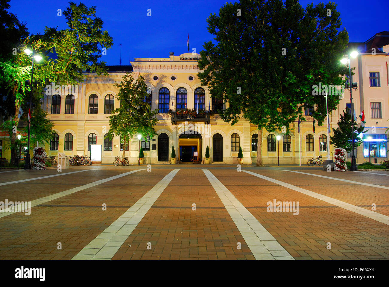 Rathaus, Békéscsaba, Bekescsaba, Ungarn Stockfoto