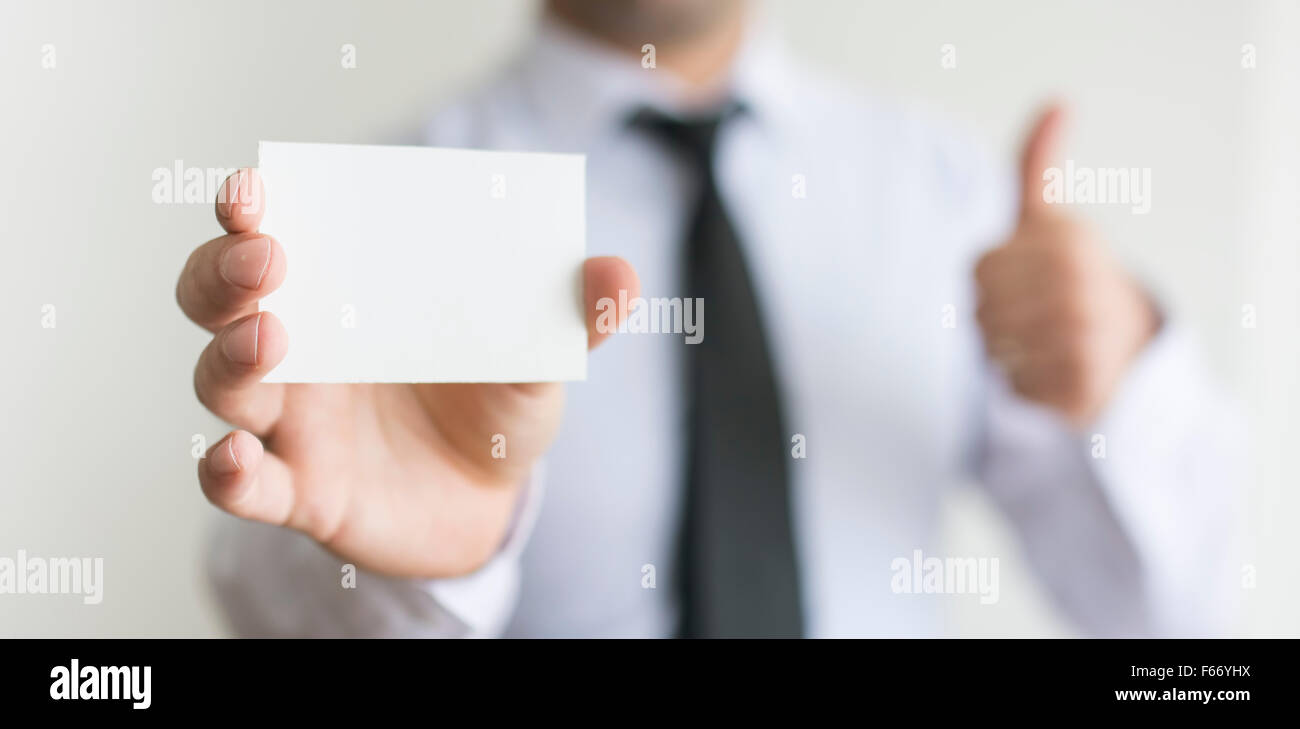 Leere Karte und business Stockfoto