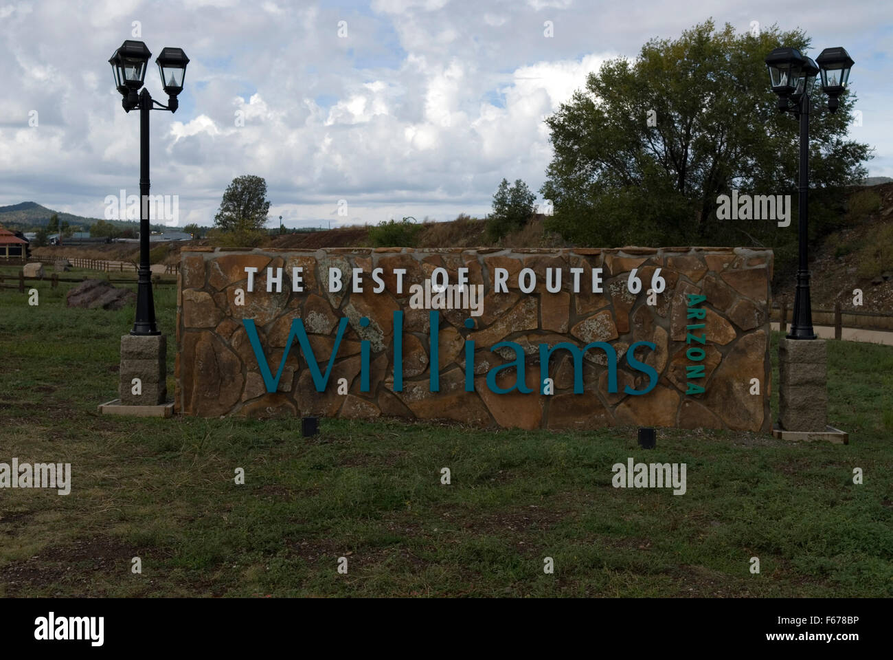 Das beste von Route 66 Williams, Arizona unterzeichnen USA Stockfoto