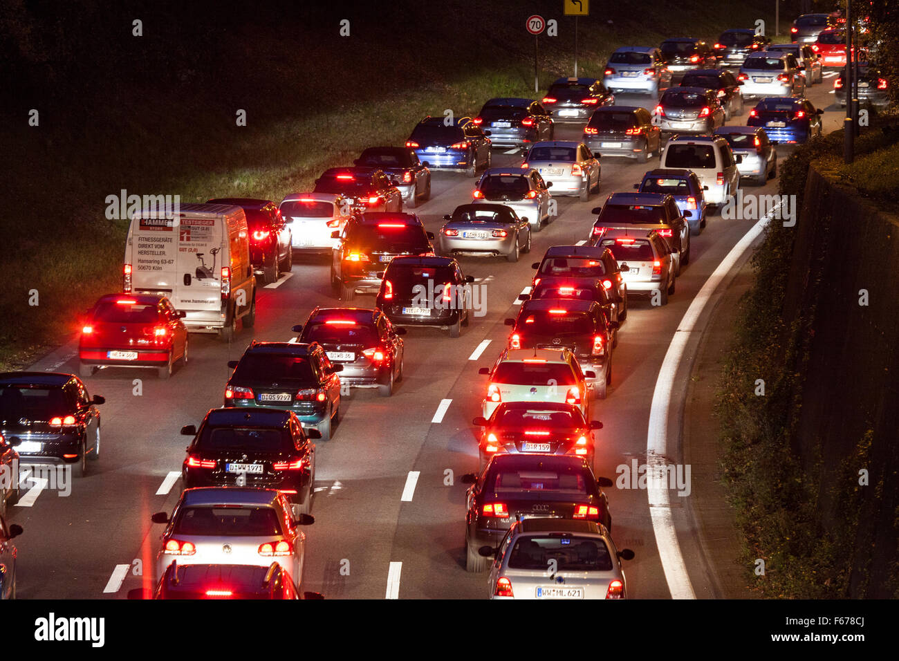 Rush Hour am Abend Stockfoto