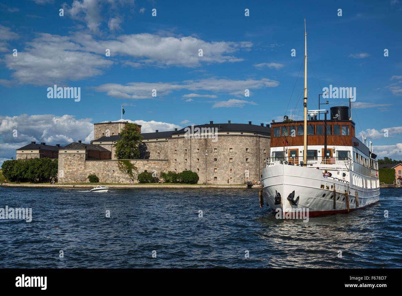Vaxholm Festung Vaxholm Insel, Teil der Stockholmer Schären, Stockholms län, Schweden. Stockfoto