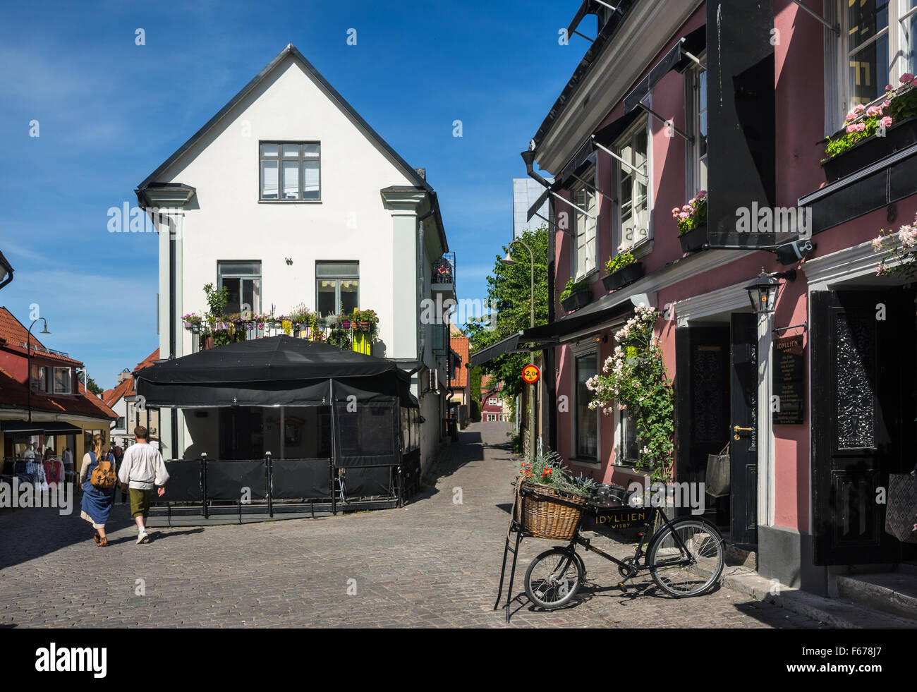 Visby, die mittelalterliche Stadt auf der Insel Gotland, Schweden Stockfoto