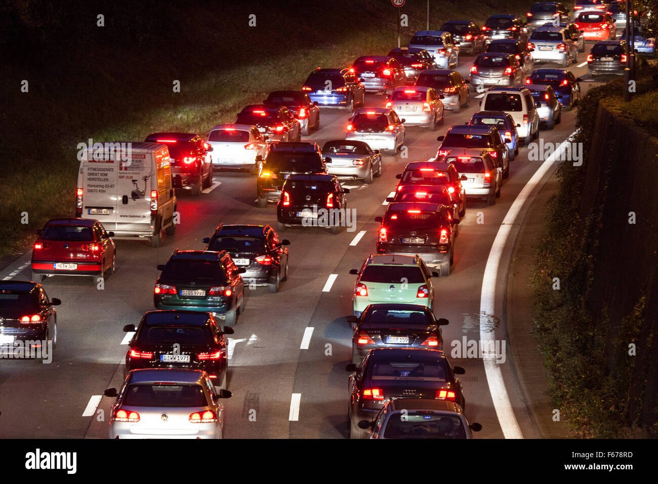 Rush Hour am Abend Stockfoto