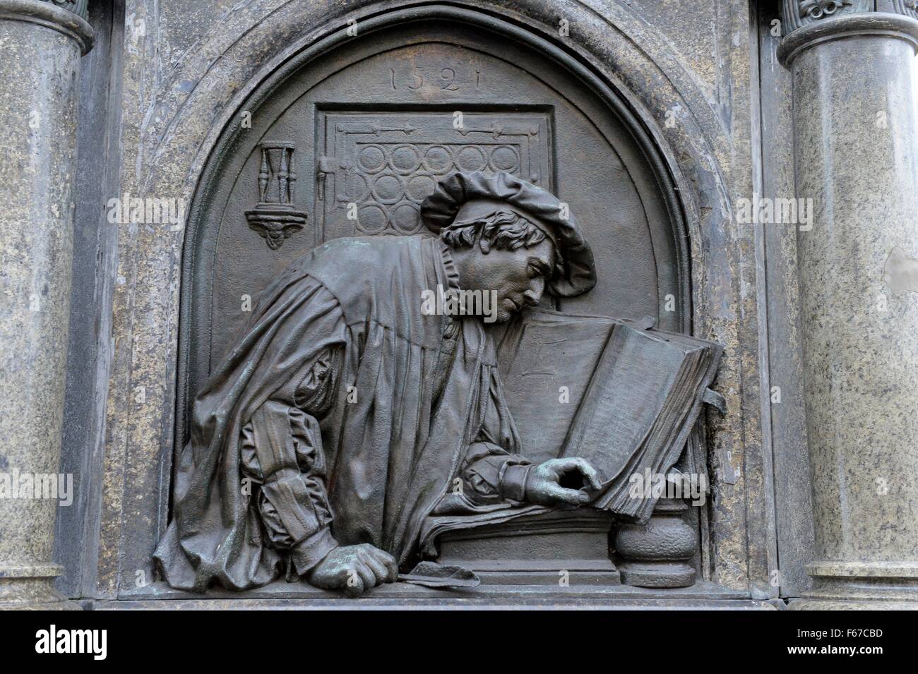 Luther-Denkmal, Deutschland, Stadt von Eisleben, 12. November 2015. Foto: Frank Mai Stockfoto