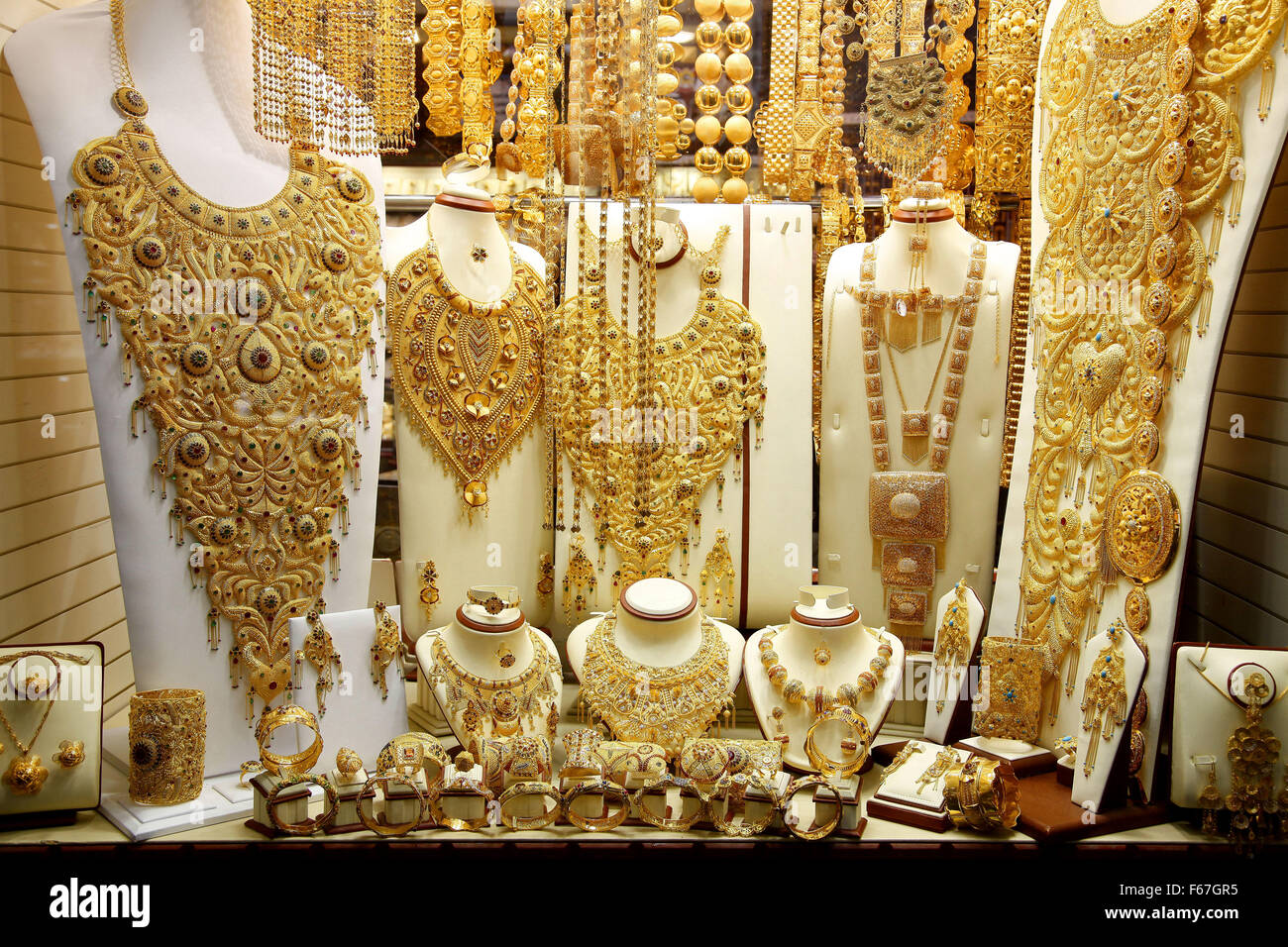 Der Gold Souk Dubai, Vereinigte Arabische Emirate (2013): Stockfoto