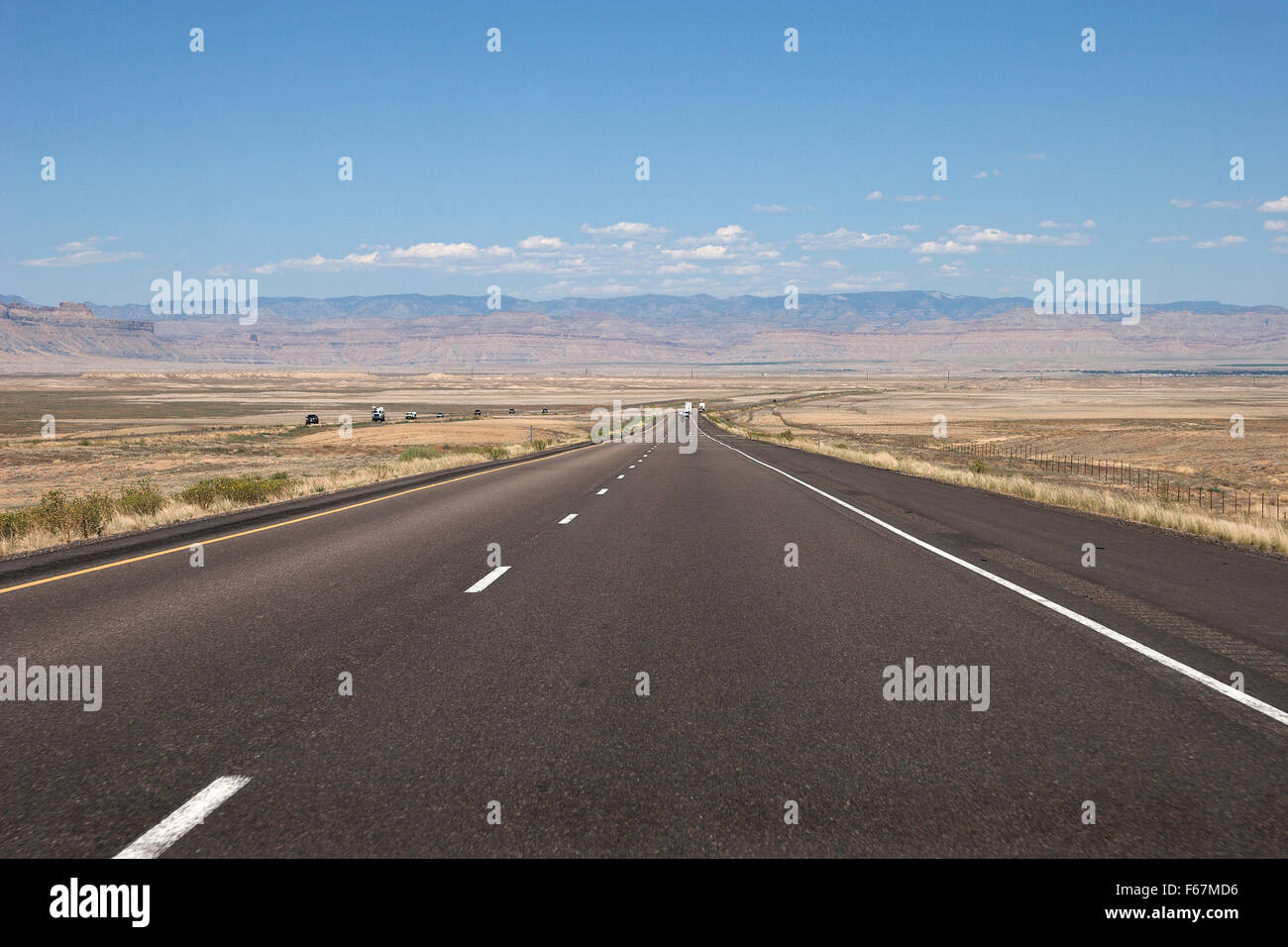 Interstate 70 in Green River, Utah, Vereinigte Staaten Stockfoto