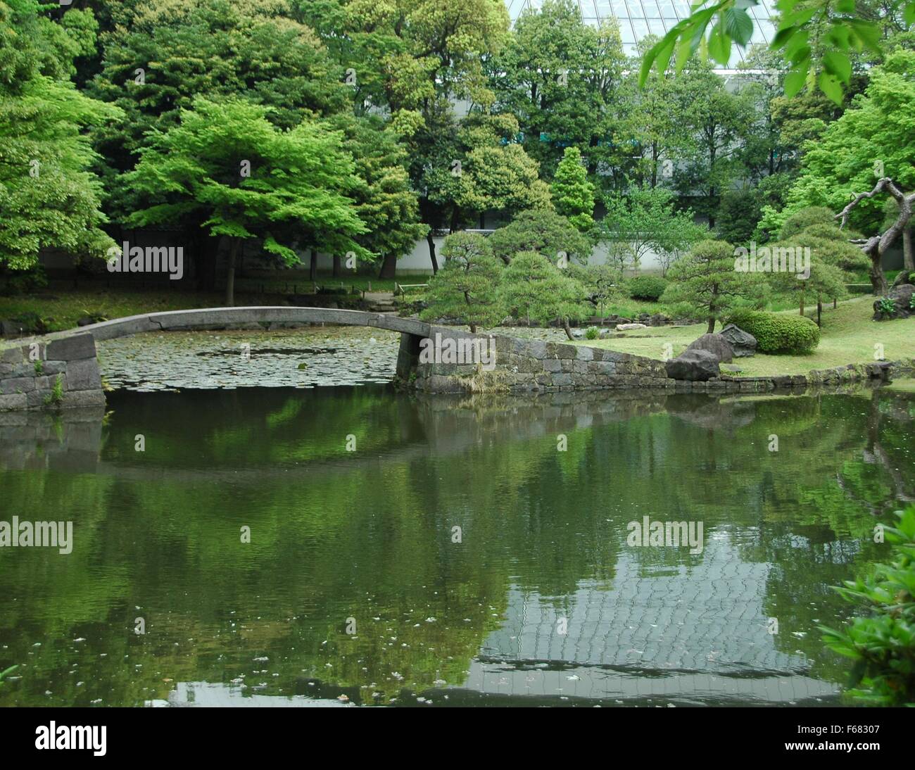 Blick auf den malerischen Park bei Koishikawa Korakuen Gardens, Tokyo, Japan Stockfoto