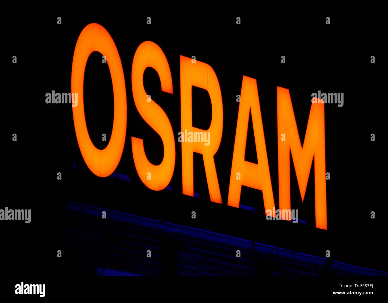 Markenname: "Osram", Berlin. Stockfoto