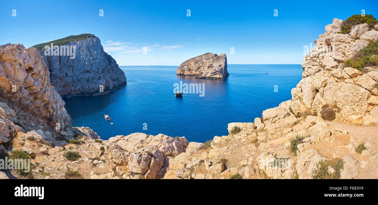 Die Küste von Porto Conte Nationalpark, Alghero, Insel Sardinien, Italien Stockfoto