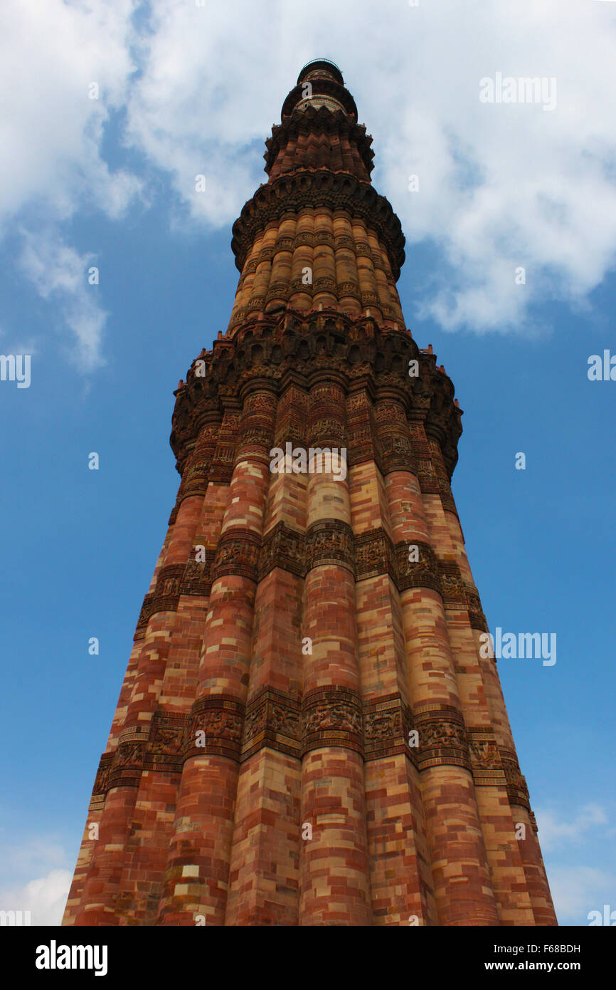 Qutab Minar Tower in Delhi, Indien Stockfoto