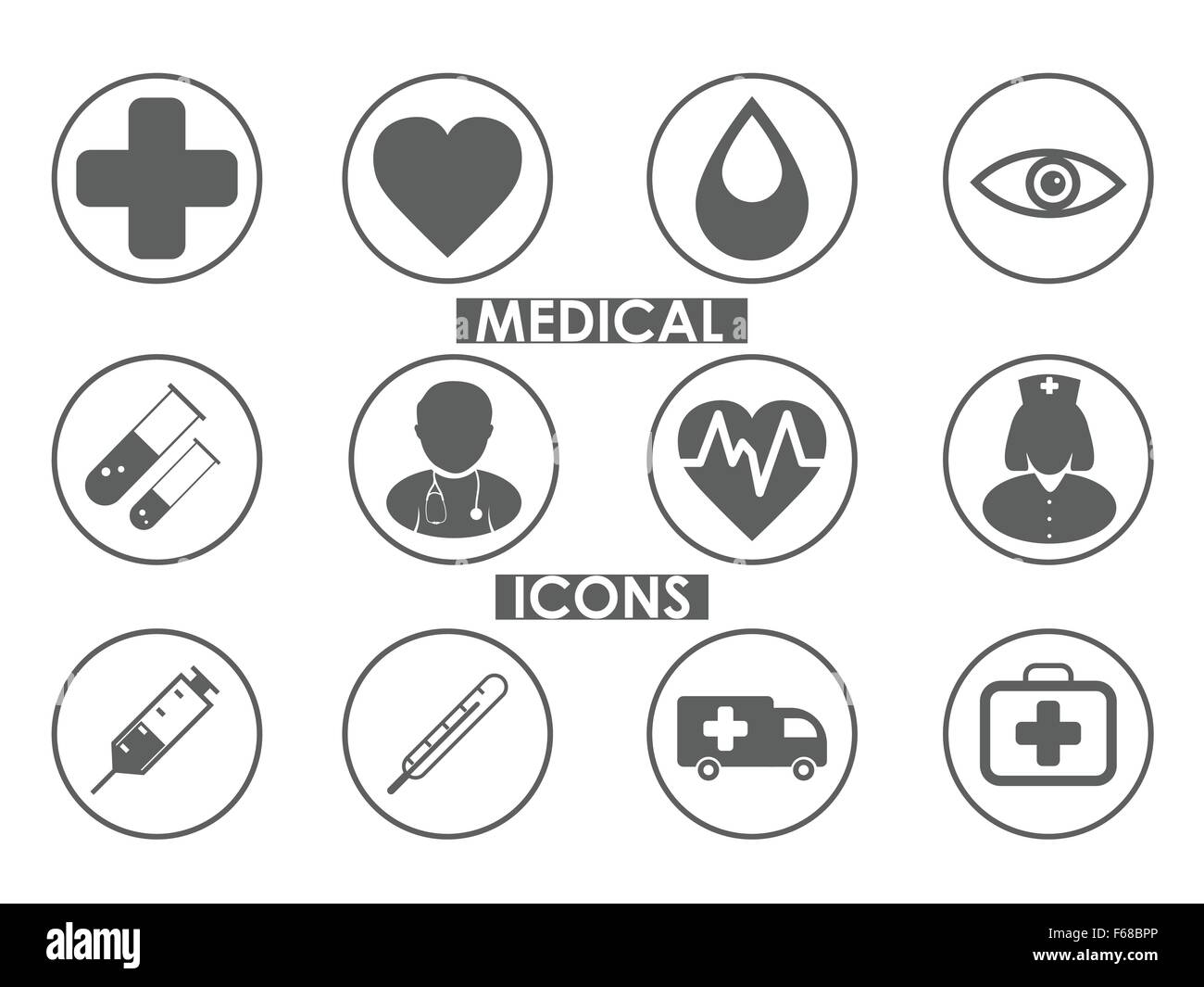 Medizinische Symbole als Konzept Stock Vektor